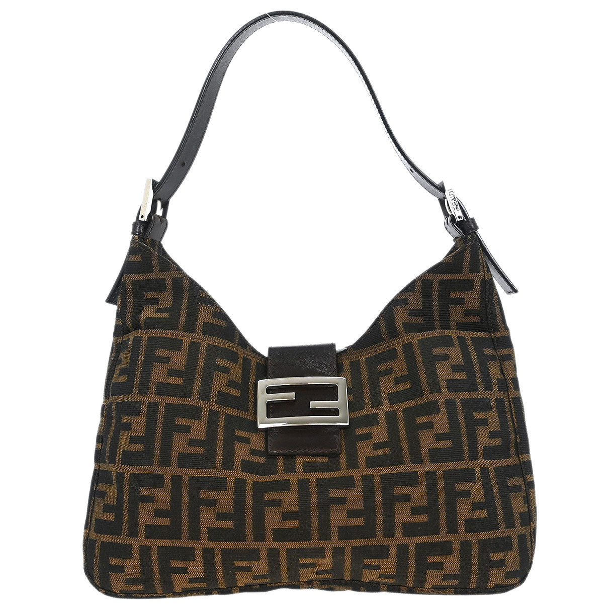 Fendi Brown Canvas Zucca Handbag