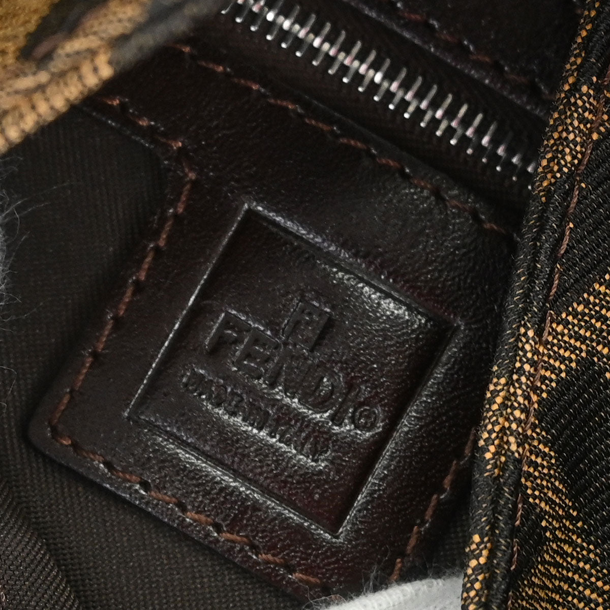 Fendi Brown Canvas Zucca Handbag