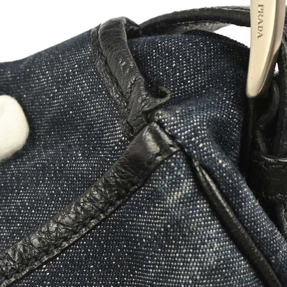 Prada Navy Denim Shoulder Bag