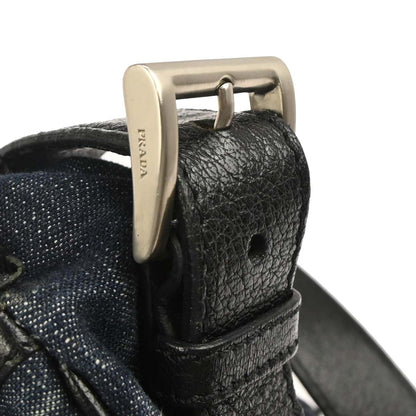 Prada Navy Denim Shoulder Bag
