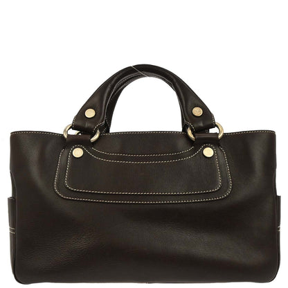 Celine Brown Leather Boogie Bag Handbag