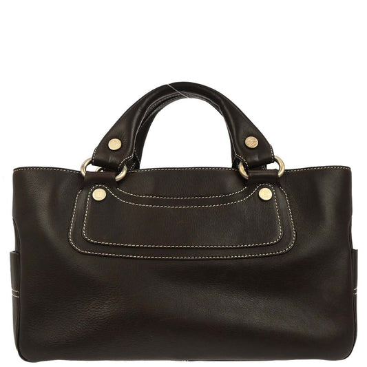 Celine Brown Leather Boogie Bag Handbag
