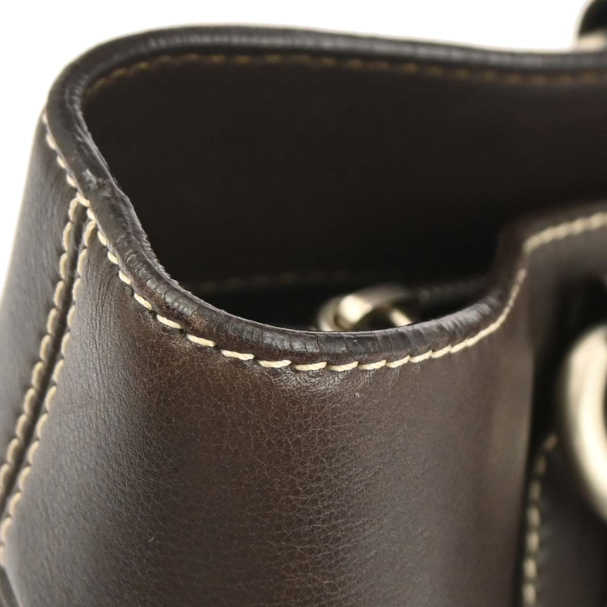 Celine Brown Leather Boogie Bag Handbag