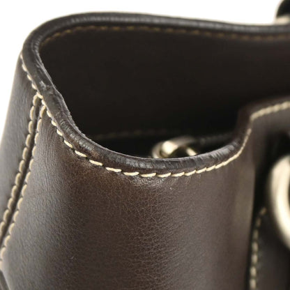 Celine Brown Leather Boogie Bag Handbag