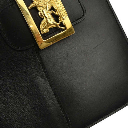 Celine Black Leather Shoulder Bag