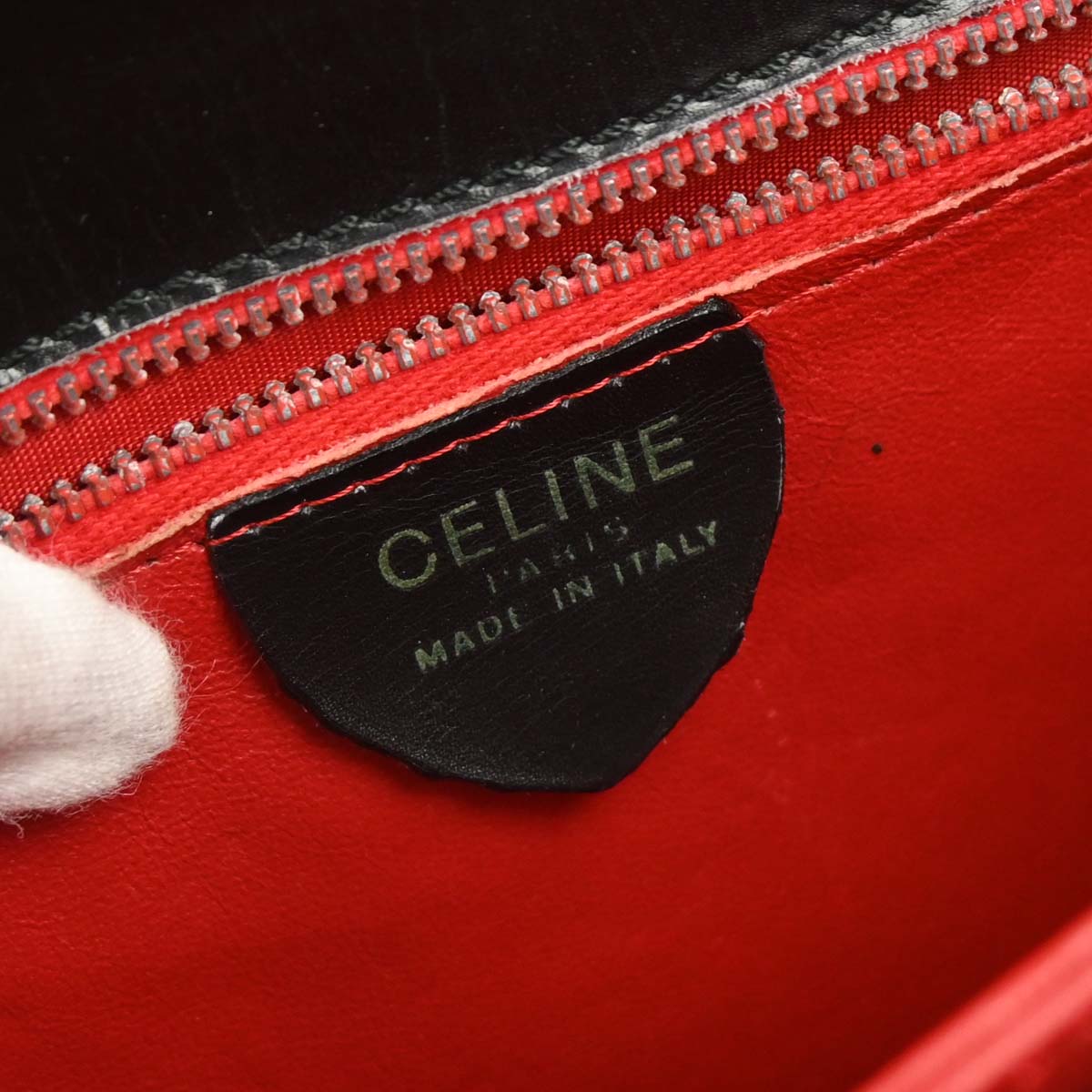 Celine Black Leather Shoulder Bag