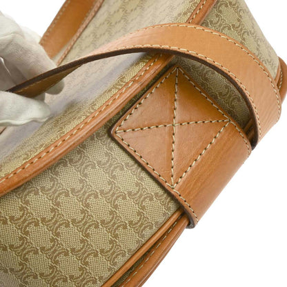 Celine Beige PVC Macadam Shoulder Bag