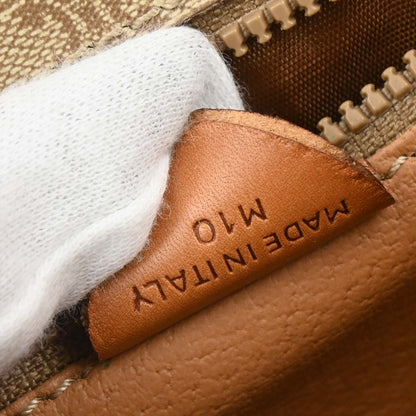 Celine Beige PVC Macadam Shoulder Bag