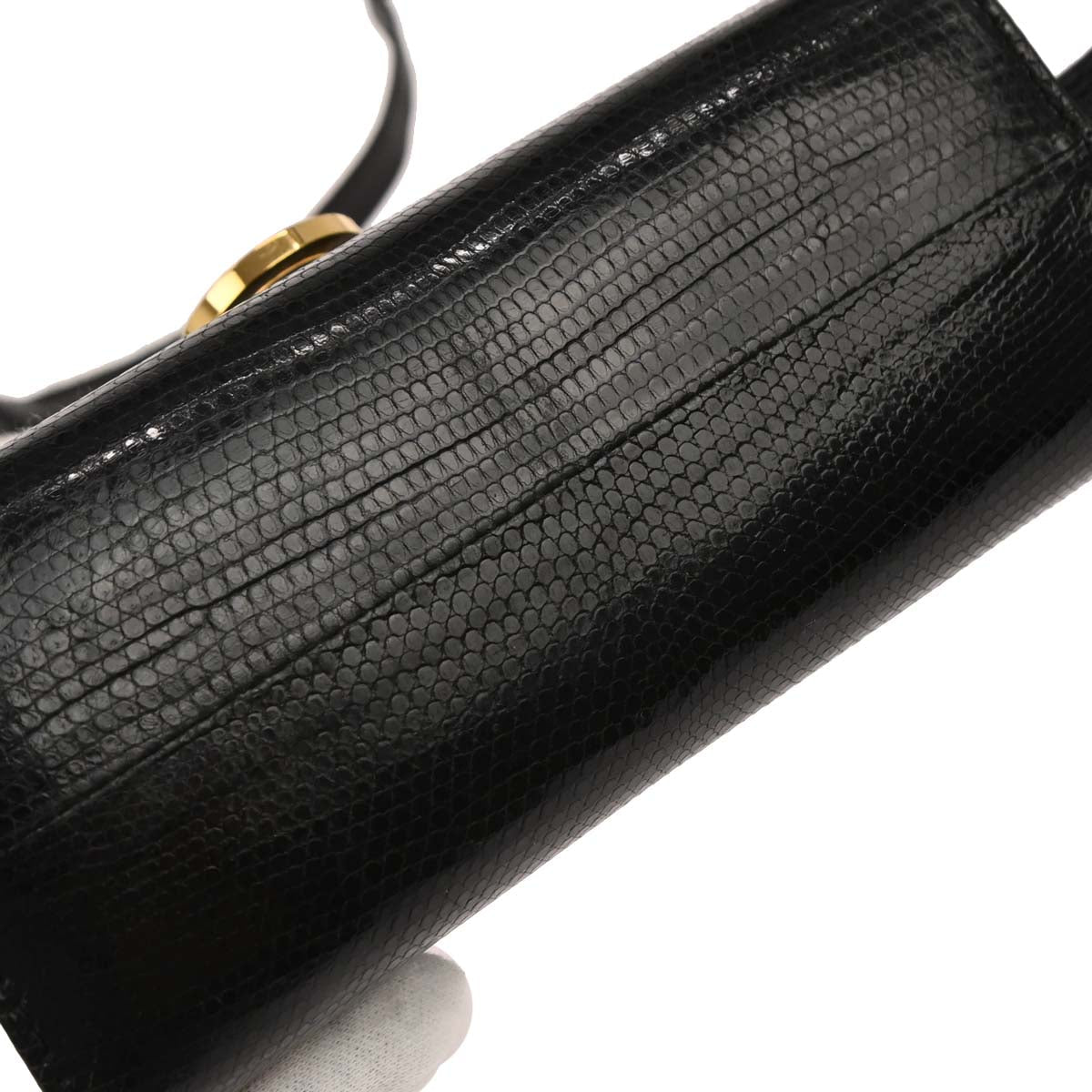 Salvatore Ferragamo Black Leather Gancini Shoulder Bag