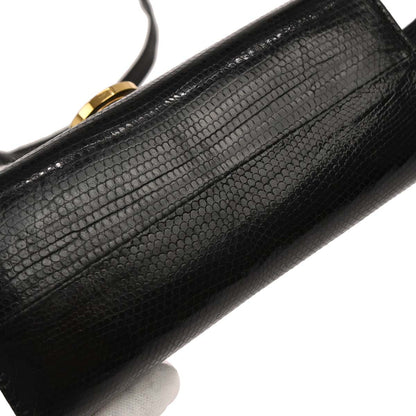 Salvatore Ferragamo Black Leather Gancini Shoulder Bag
