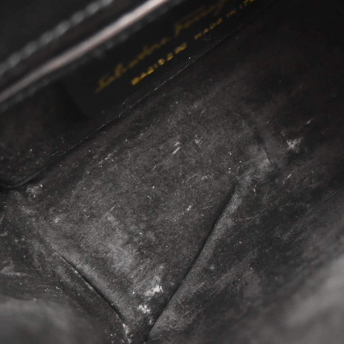 Salvatore Ferragamo Black Leather Gancini Shoulder Bag