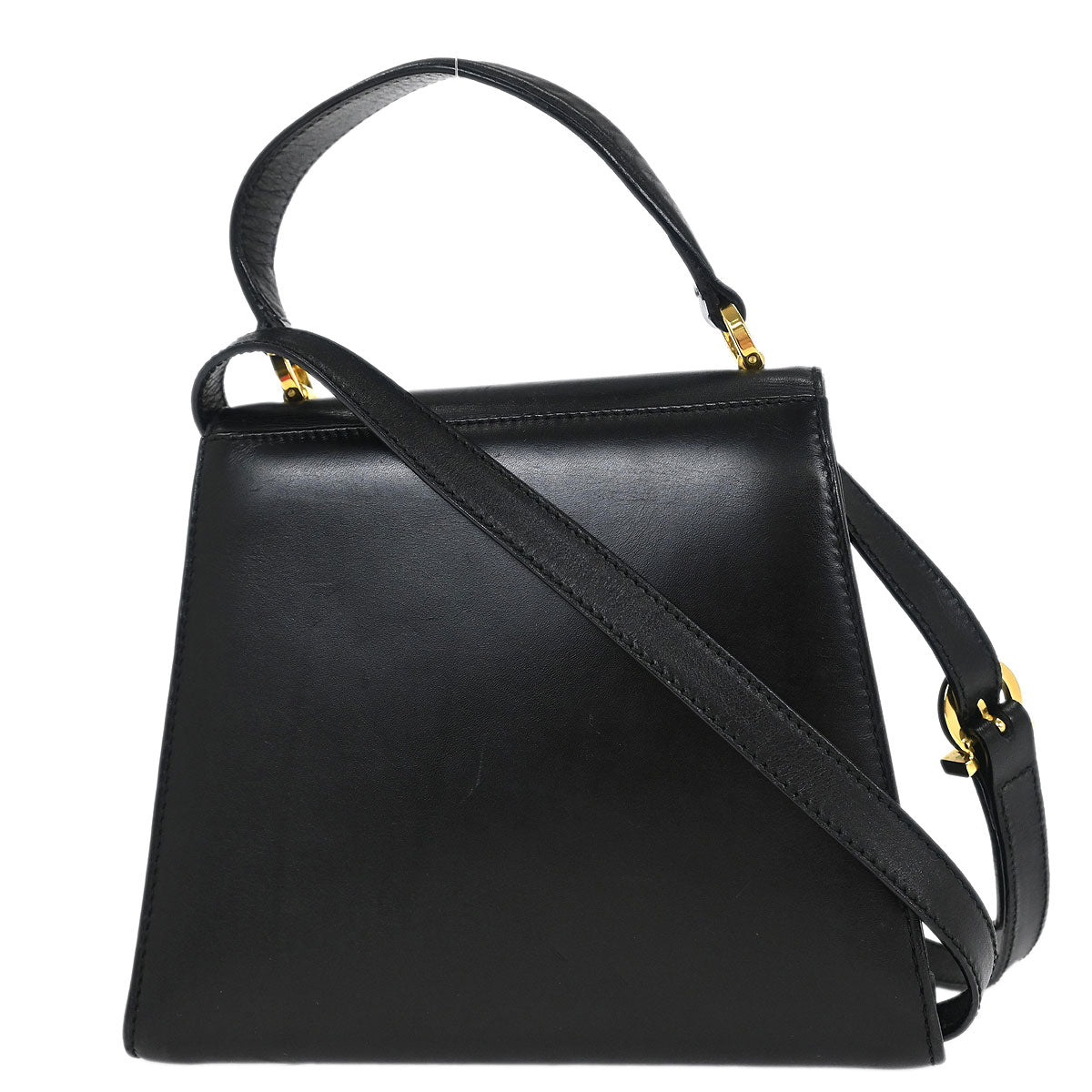 Salvatore Ferragamo Black Leather Vara Bow 2way Shoulder Handbag