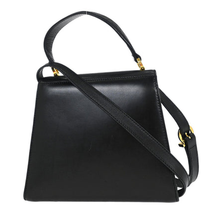 Salvatore Ferragamo Black Leather Vara Bow 2way Shoulder Handbag