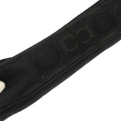 Salvatore Ferragamo Black Canvas Gancini Handbag