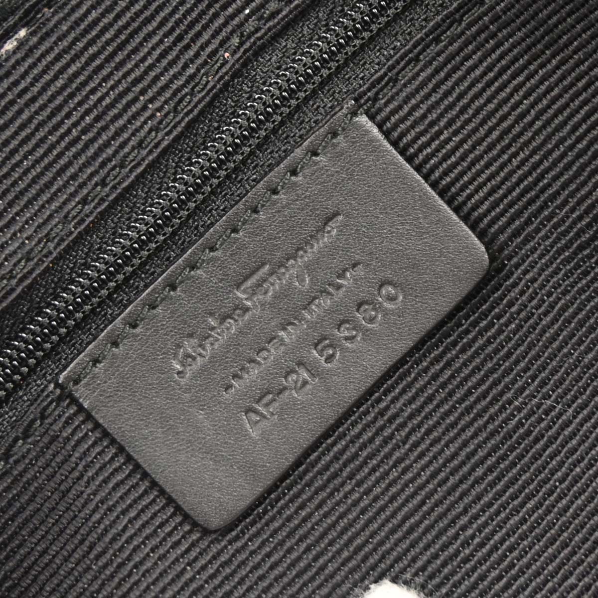 Salvatore Ferragamo Black Canvas Gancini Handbag