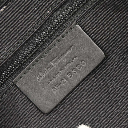 Salvatore Ferragamo Black Canvas Gancini Handbag