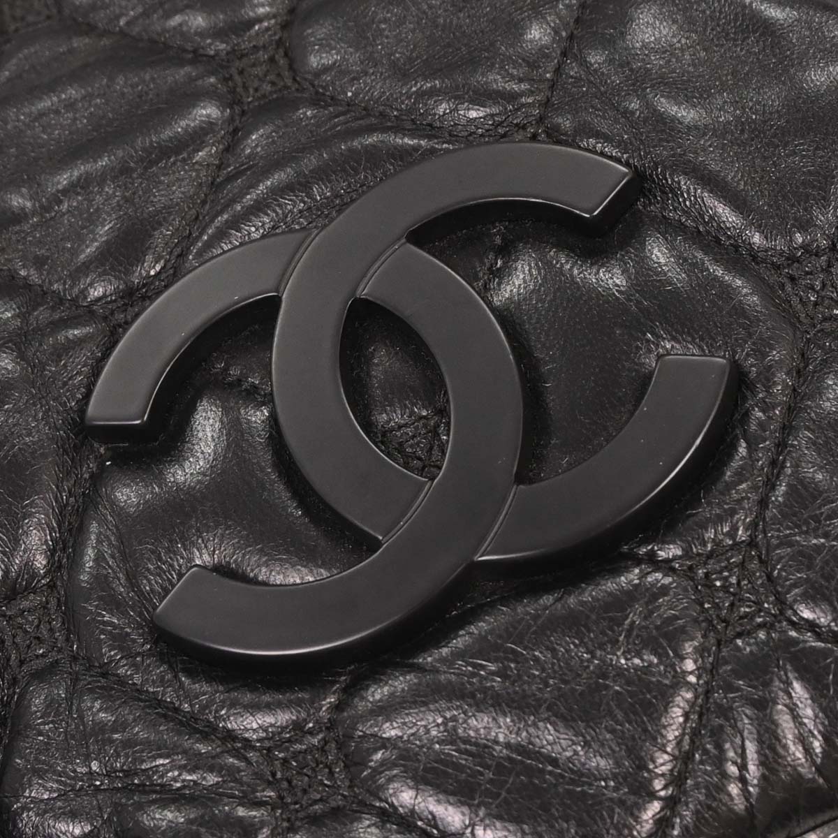 Chanel Black Lambskin Tote Handbag