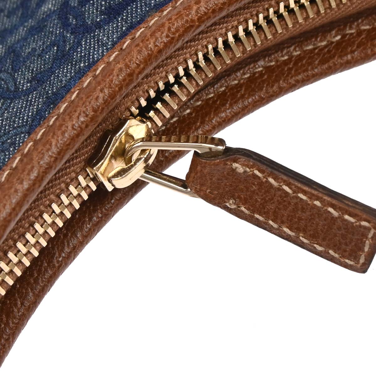 Gucci Blue Denim GG Abbey D Ring Handbag