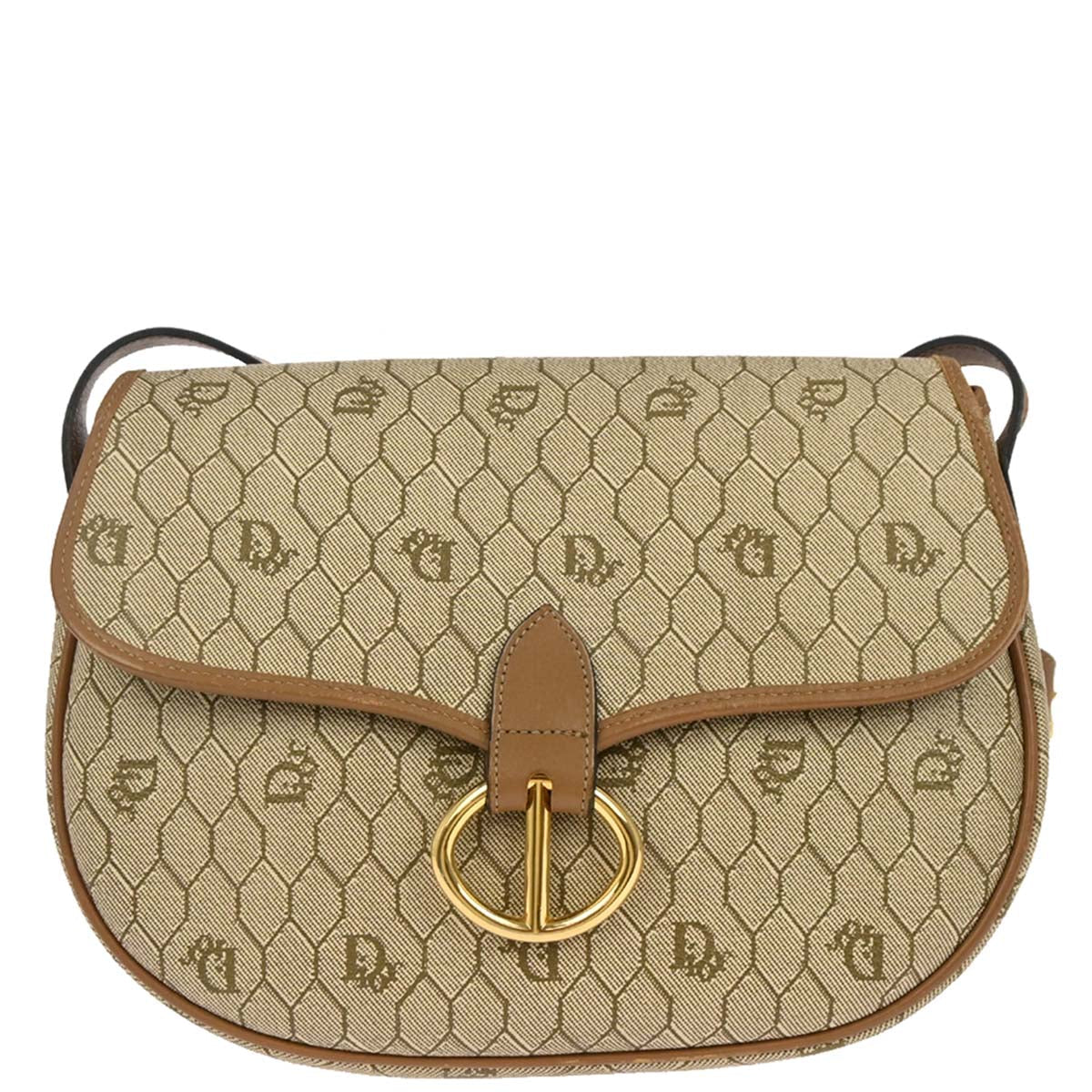 Christian Dior Beige PVC Honeycomb Shoulder Bag