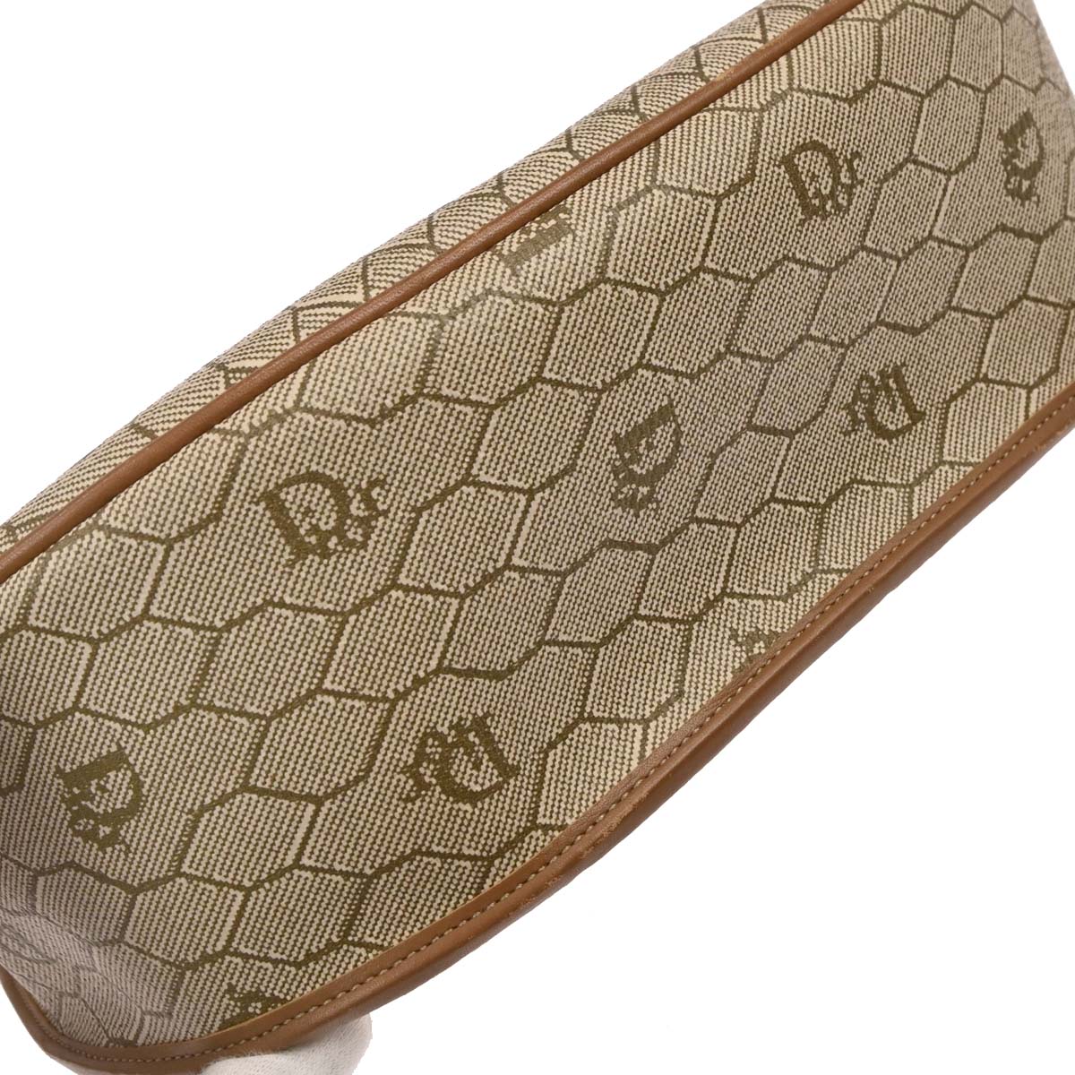 Christian Dior Beige PVC Honeycomb Shoulder Bag