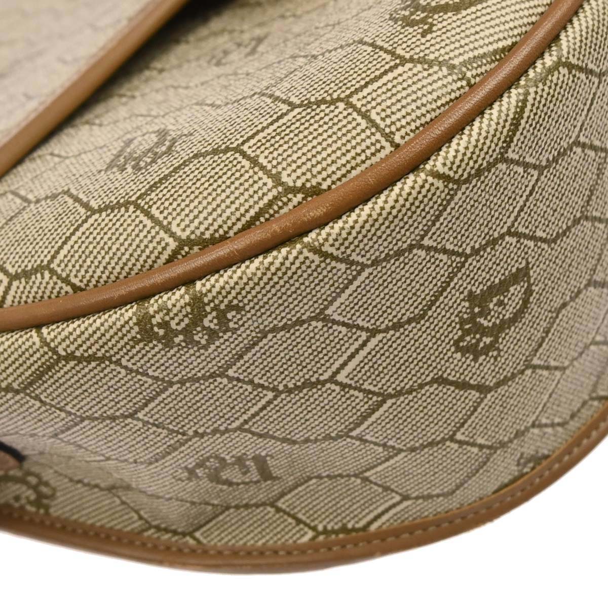 Christian Dior Beige PVC Honeycomb Shoulder Bag