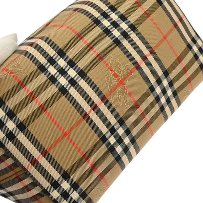 Burberrys Beige Red Canvas House Check Tote Handbag