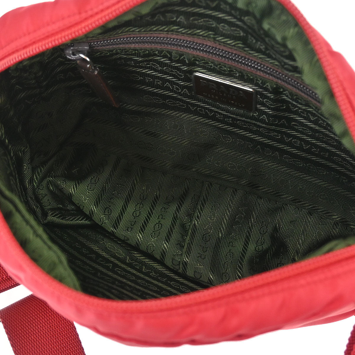 Prada Red Nylon Shoulder Bag