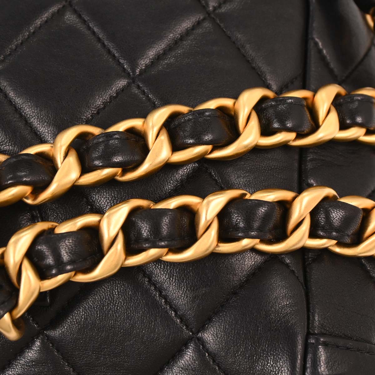 Chanel Black Lambskin Large Duma Backpack