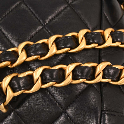 Chanel Black Lambskin Large Duma Backpack