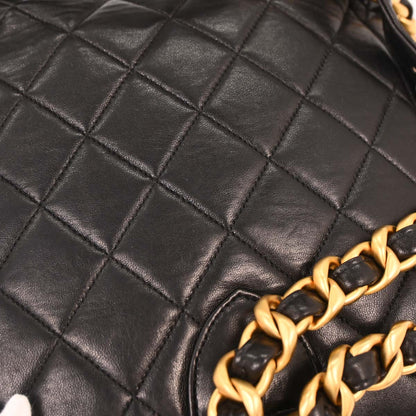 Chanel Black Lambskin Large Duma Backpack