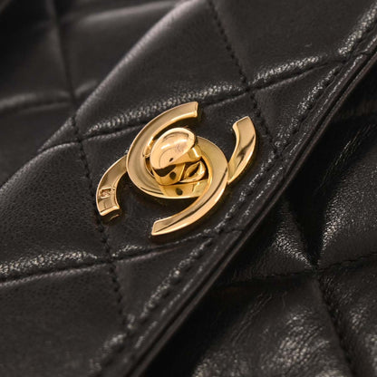 Chanel Black Lambskin Large Duma Backpack
