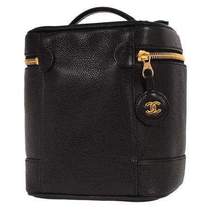 Chanel Black Caviar Timeless Vanity Handbag
