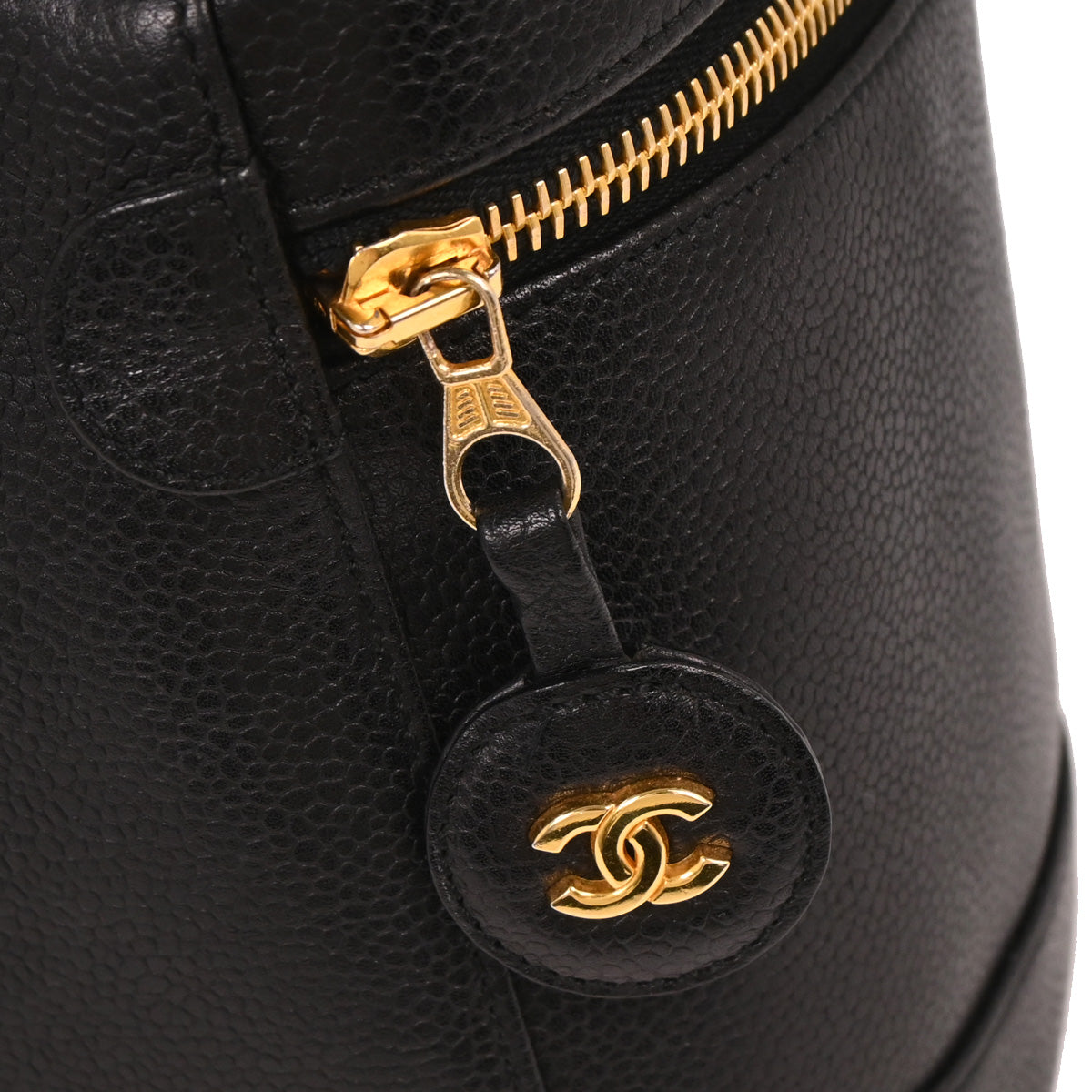 Chanel Black Caviar Timeless Vanity Handbag