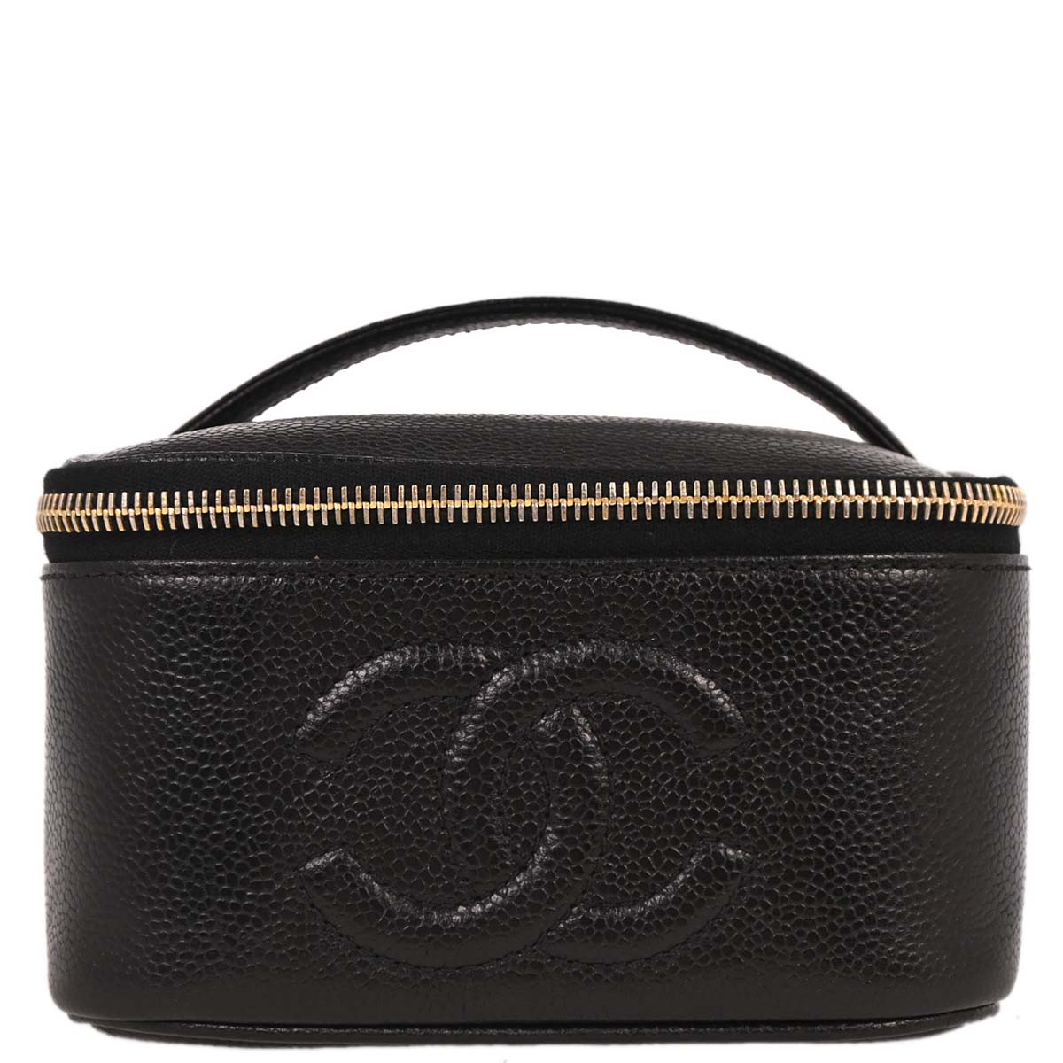 Chanel Black Caviar Vanity Handbag