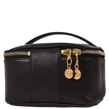 Chanel Black Caviar Vanity Handbag