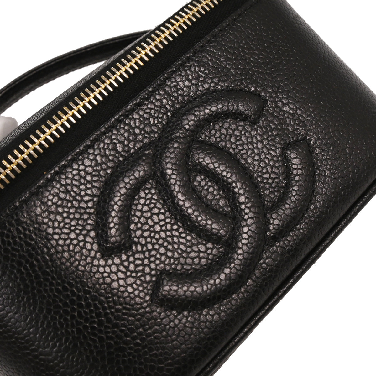 Chanel Black Caviar Vanity Handbag