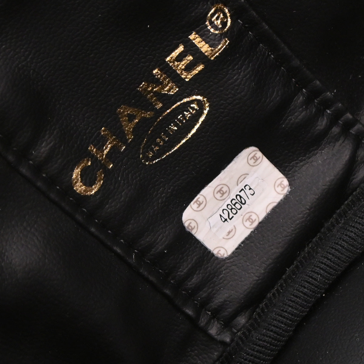 Chanel Black Caviar Vanity Handbag
