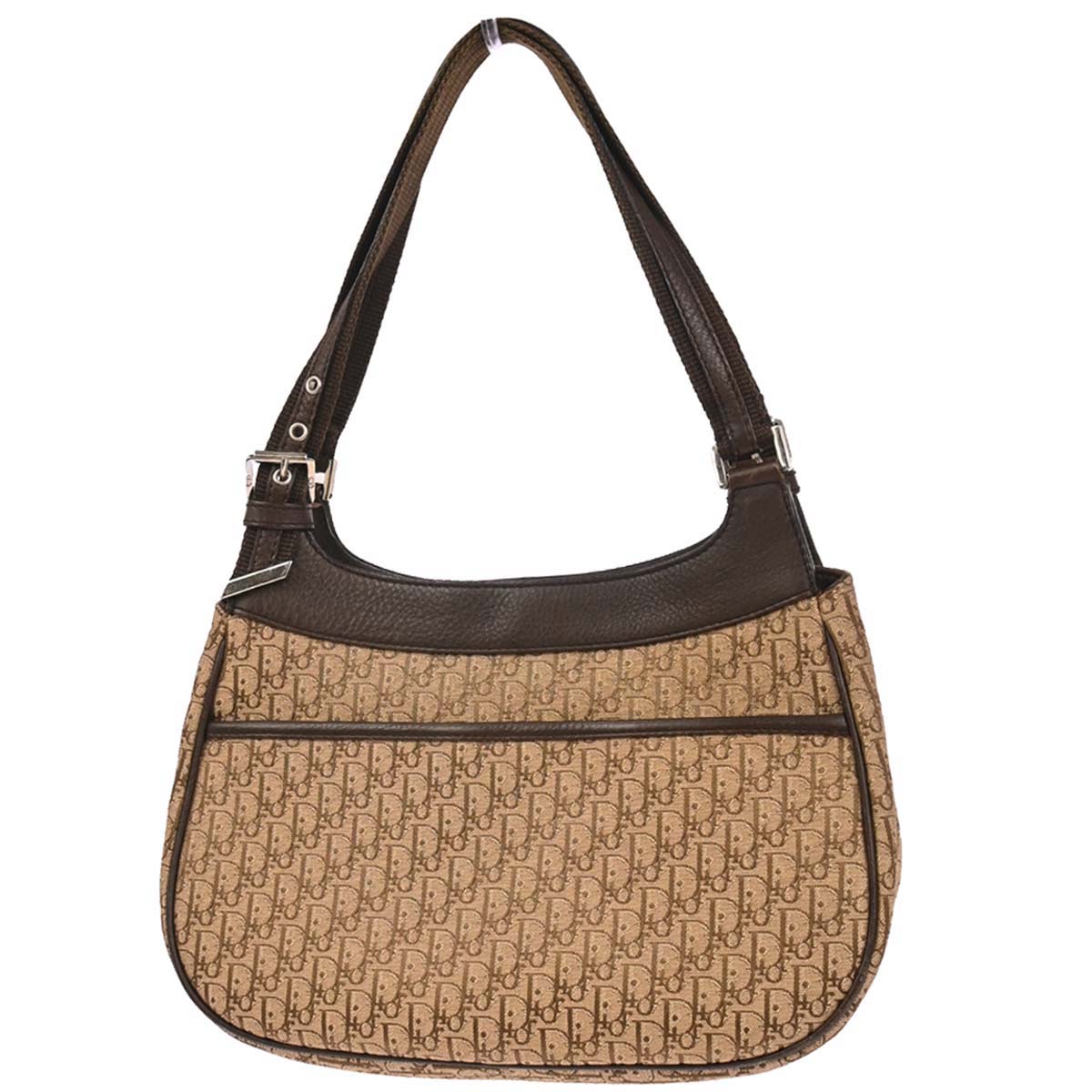 Christian Dior Brown Beige Street Chic Trotter Handbag