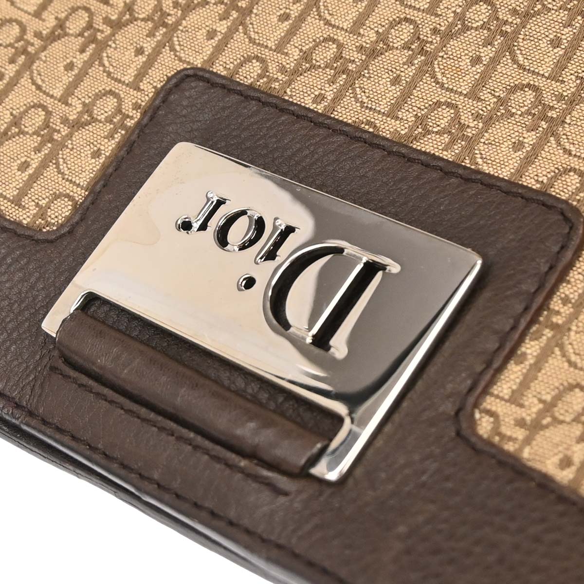 Christian Dior Brown Beige Street Chic Trotter Handbag