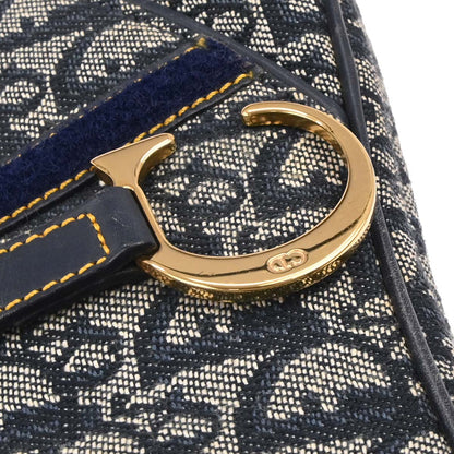 Christian Dior Navy Trotter Double Saddle Handbag