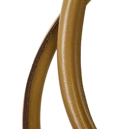 Salvatore Ferragamo Beige Leather Gancini Handbag