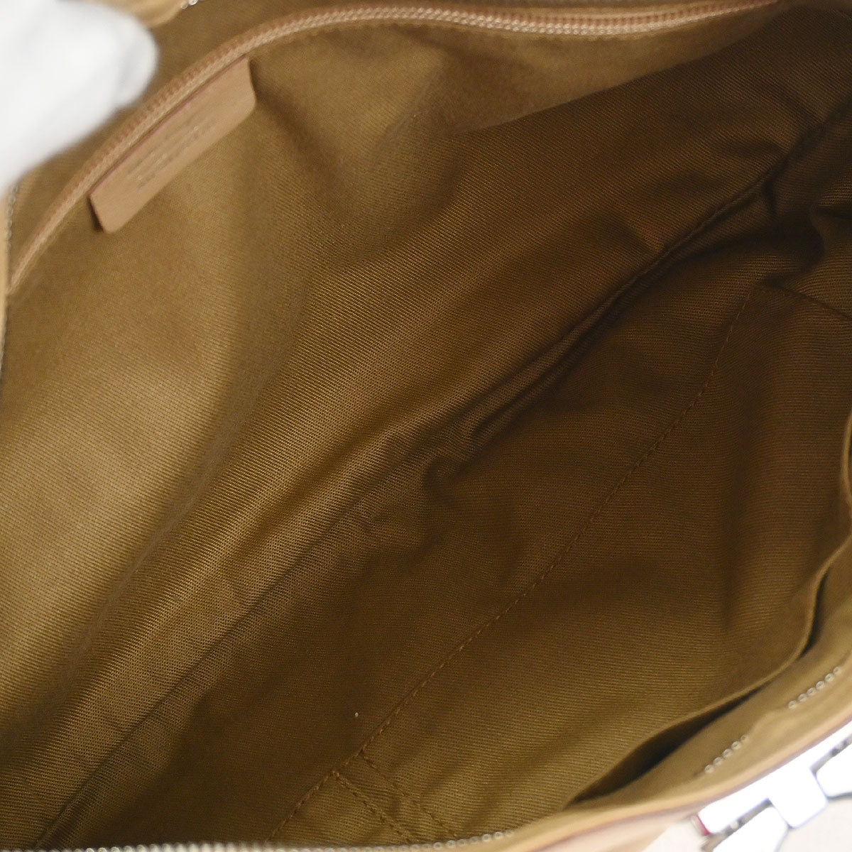 Salvatore Ferragamo Beige Leather Gancini Handbag