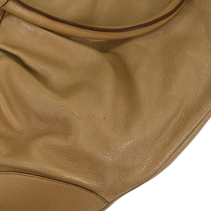 Salvatore Ferragamo Beige Leather Gancini Handbag