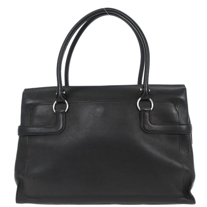 Salvatore Ferragamo Black Leather Gancini Handbag