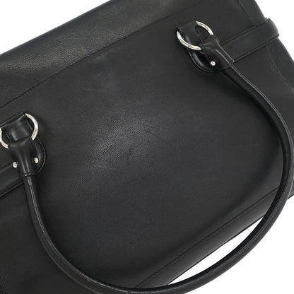 Salvatore Ferragamo Black Leather Gancini Handbag