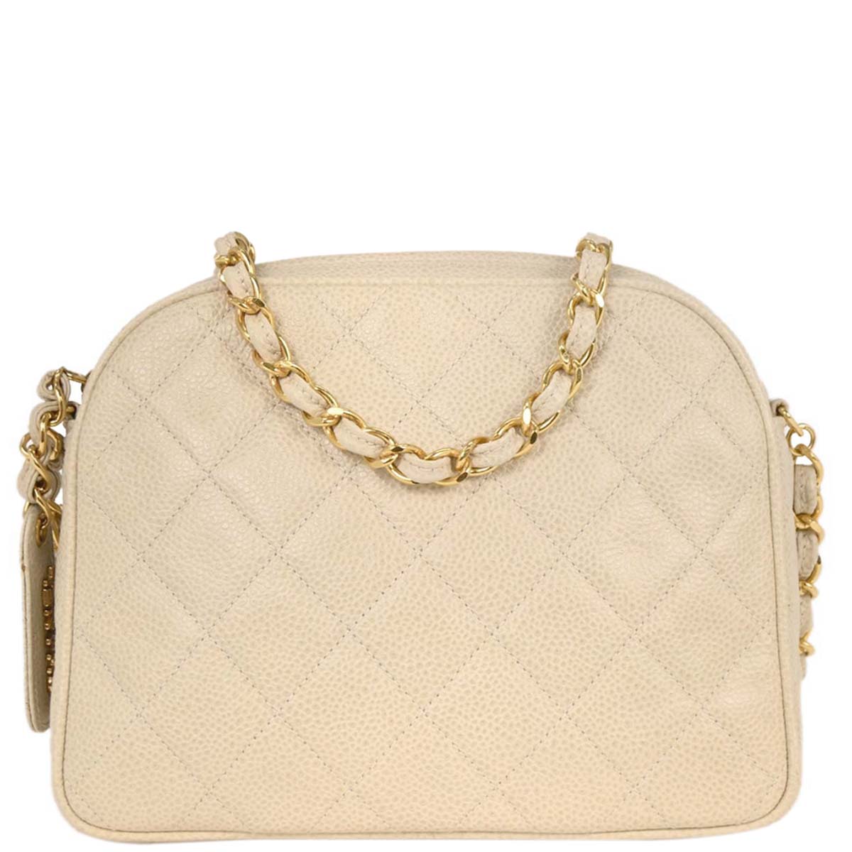 Chanel Off-white Caviar Camera Bag