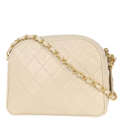Chanel Off-white Caviar Camera Bag
