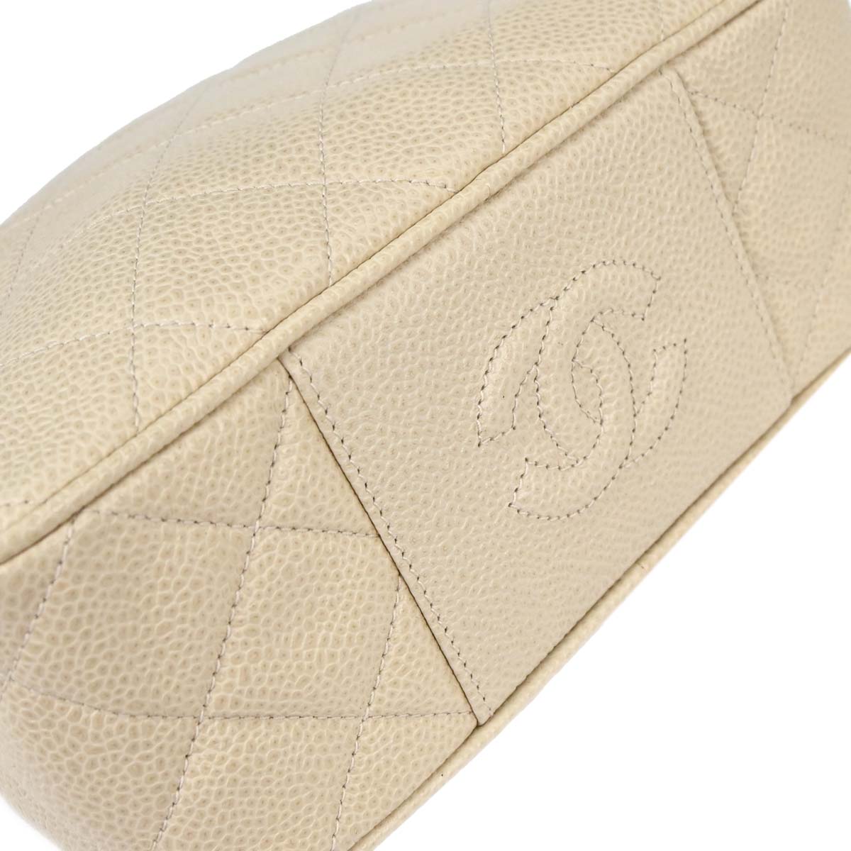 Chanel Off-white Caviar Camera Bag