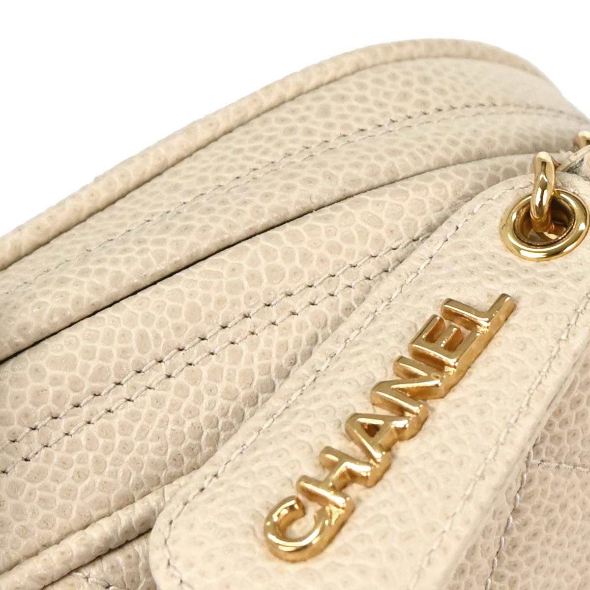 Chanel Off-white Caviar Camera Bag