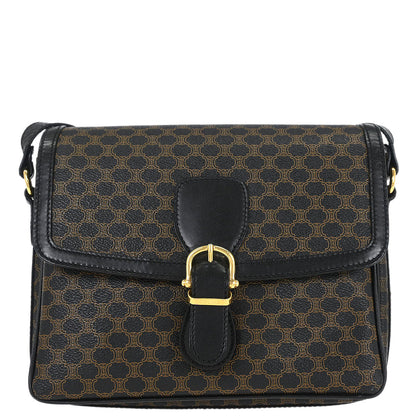 Celine Black PVC Macadam Shoulder Bag